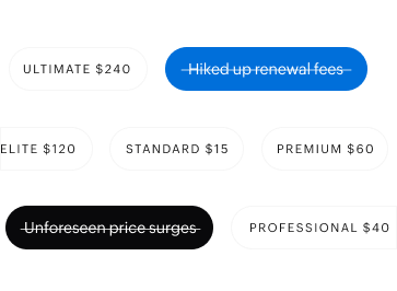 No hidden costs