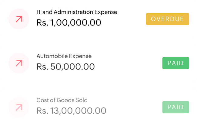 Track expenses and bills payable using Zoho Books