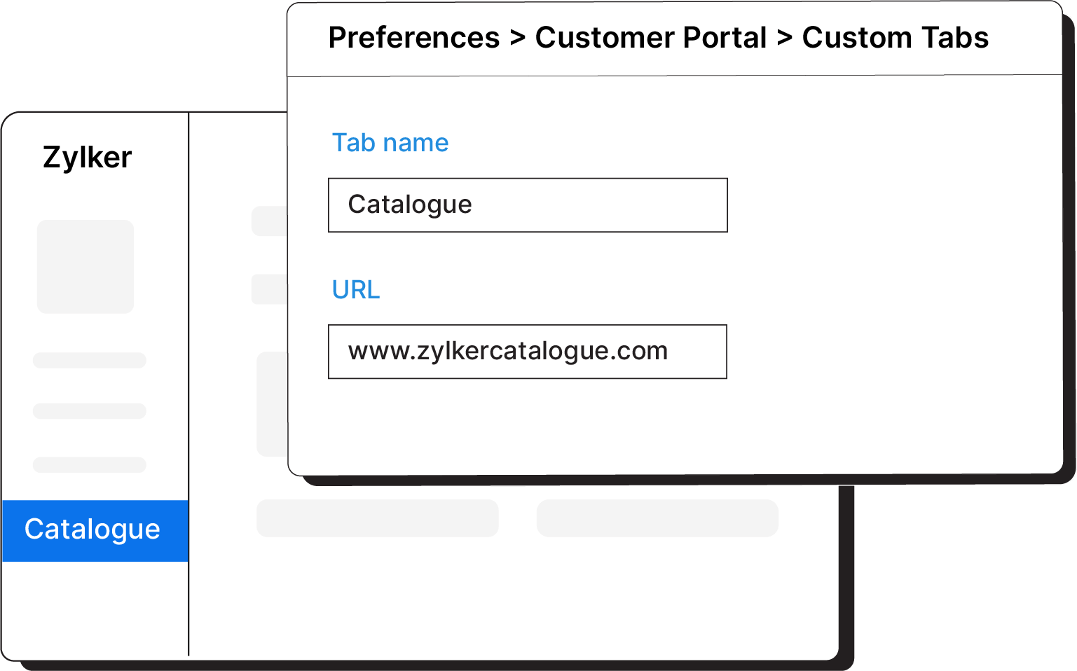 Display additional information to your customers in the Customer Portal