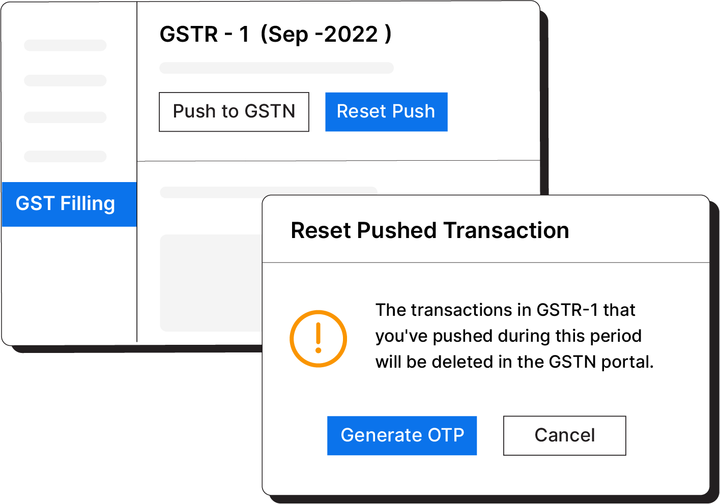 Edit transactions pushed to the GSTN portal - India edition