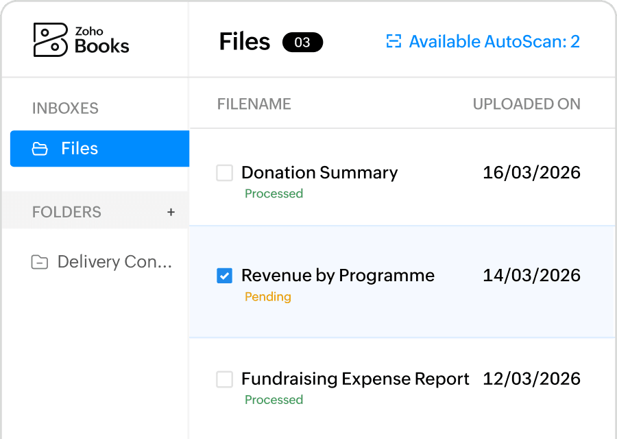 House all your documents in Zoho Books