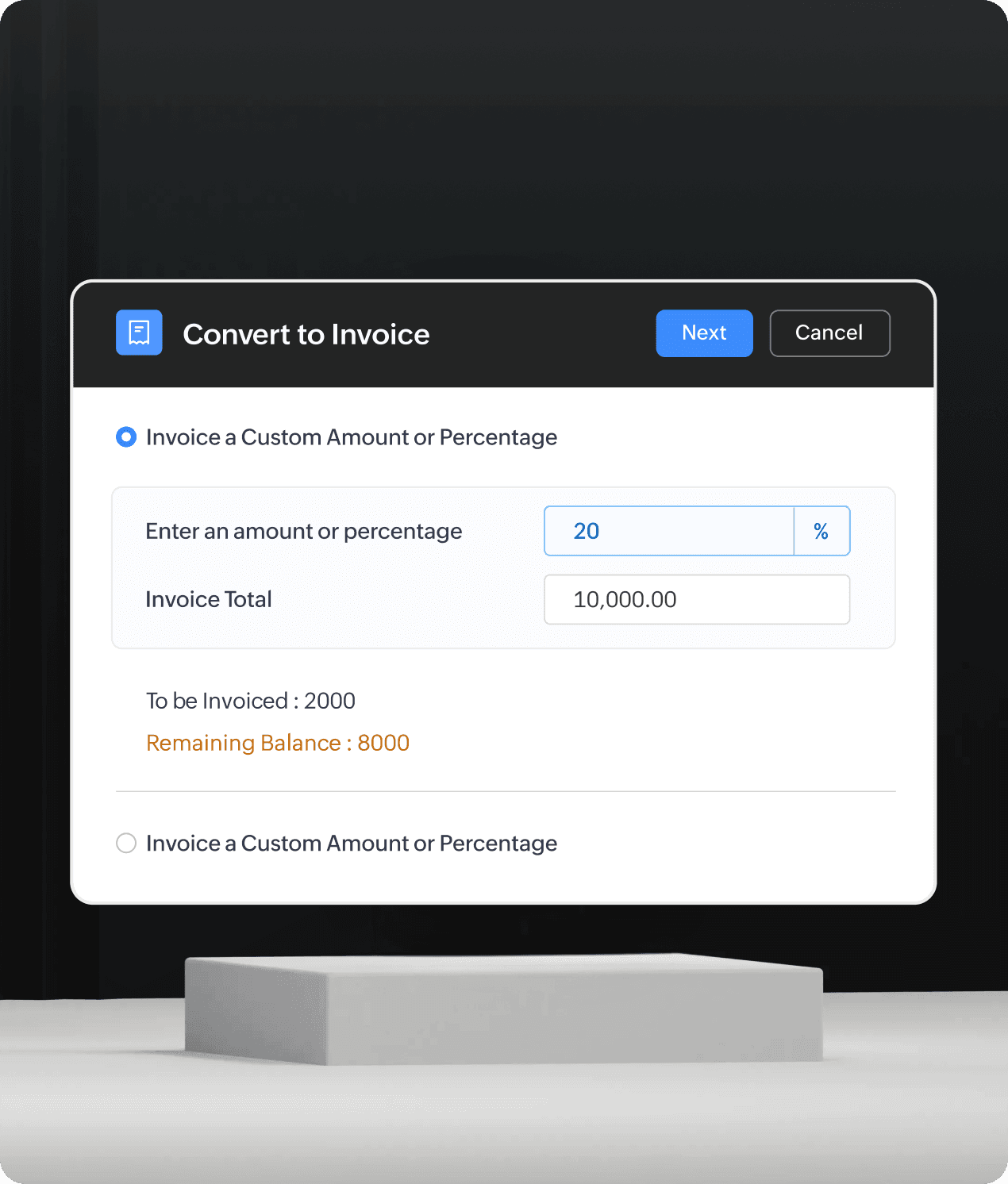 Construction & milestone billing