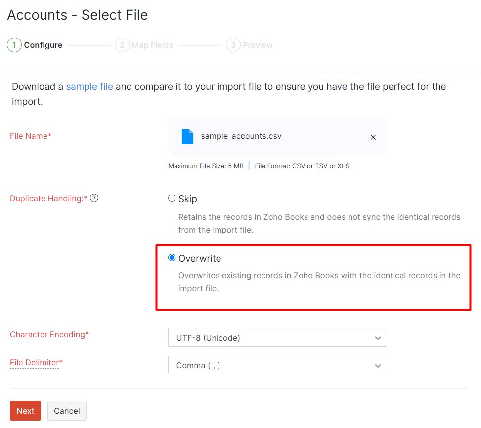 Configure Chart of Accounts