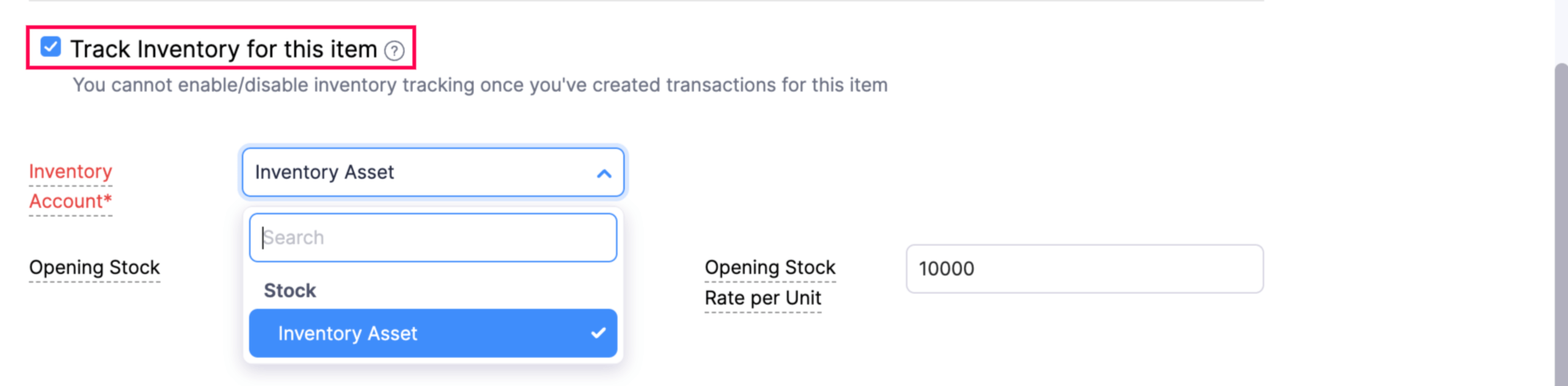 Associate stock account