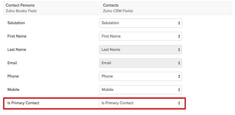 CRM Primary Contact