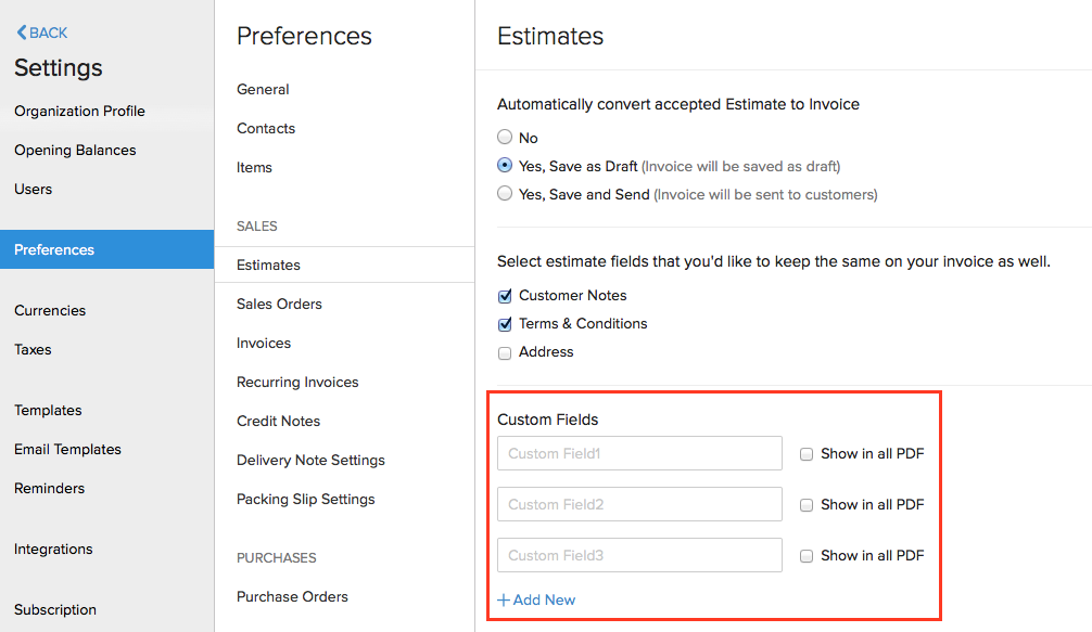 Custom Fields