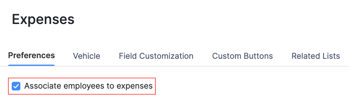 Check the Associate employees to expenses option