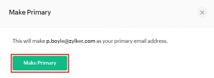 Change Primary Email