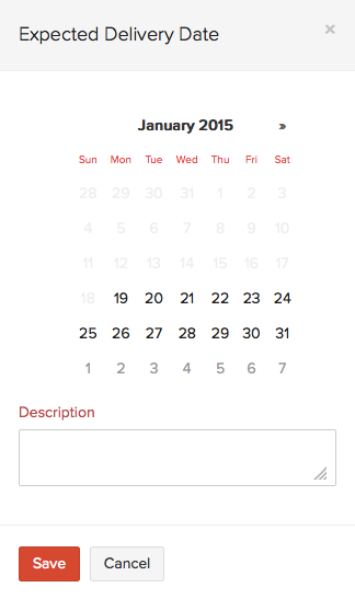 Purchase Order - Specify expected delivery date of a purchase order