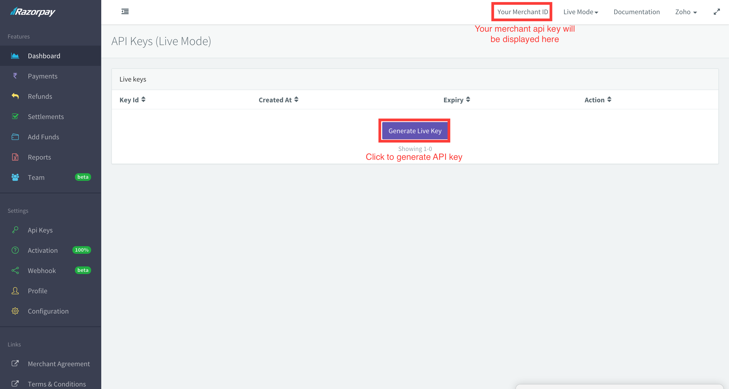 generate x-api-key get do my I Razorpay API How credentials generate x-api-key get do my I Razorpay API How credentials