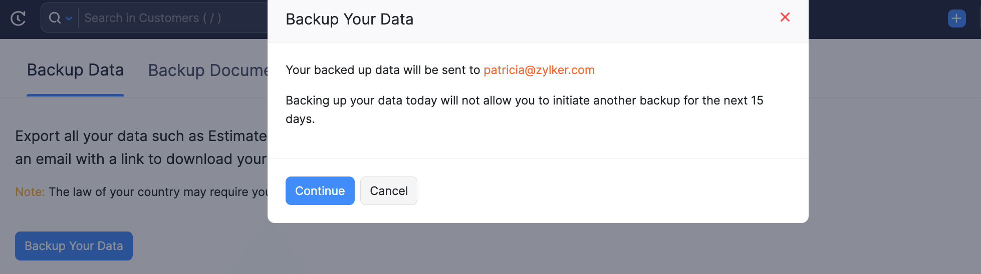 Backup your Data