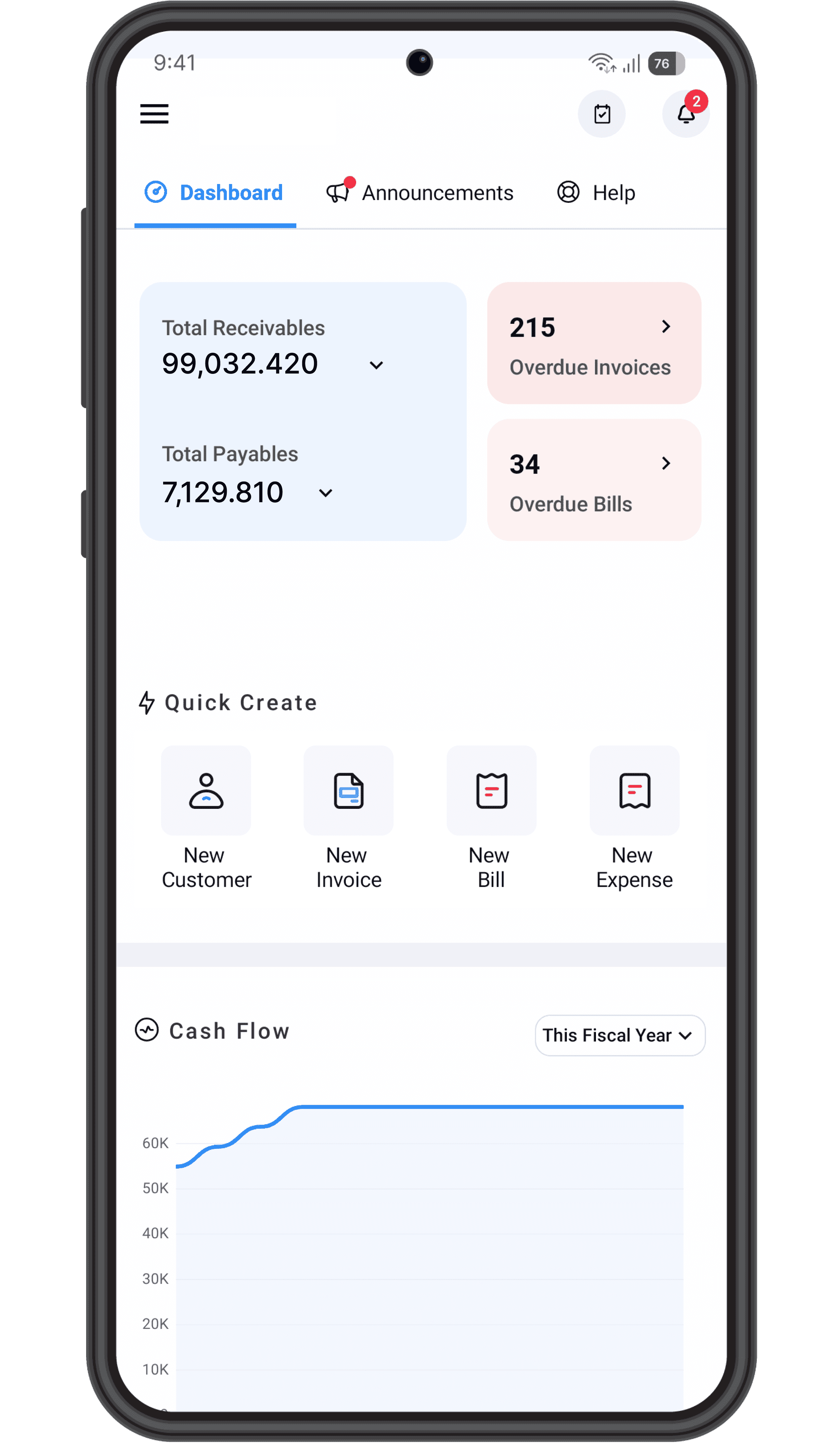 Cloud safe accounting app