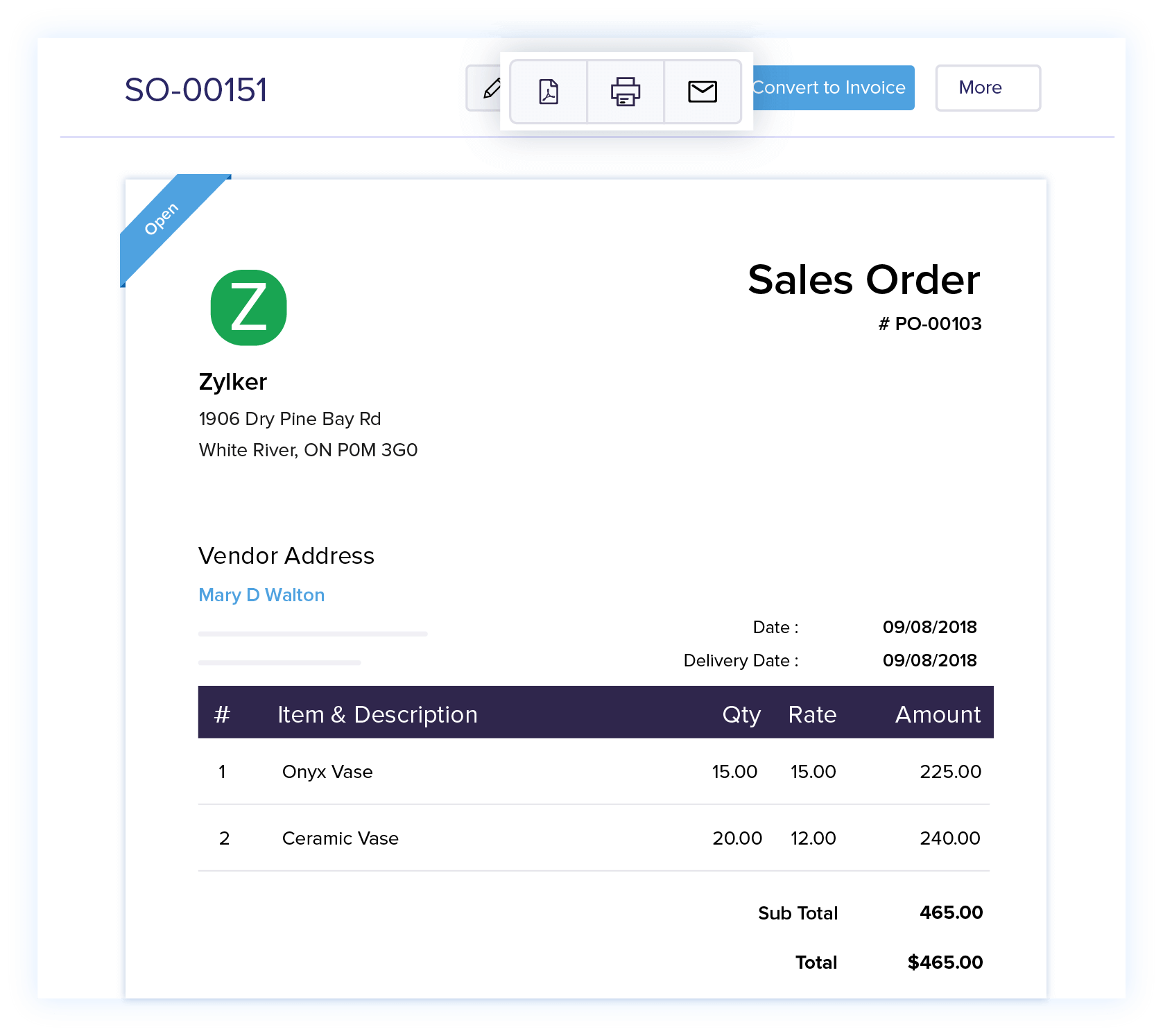 Create Copies of Sales Orders - Sales Order System | Zoho Books