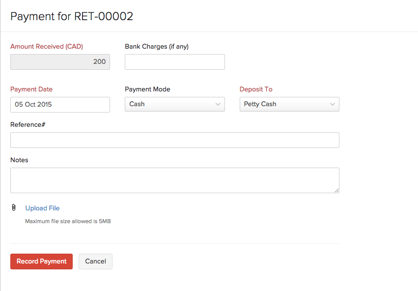 Record Payment