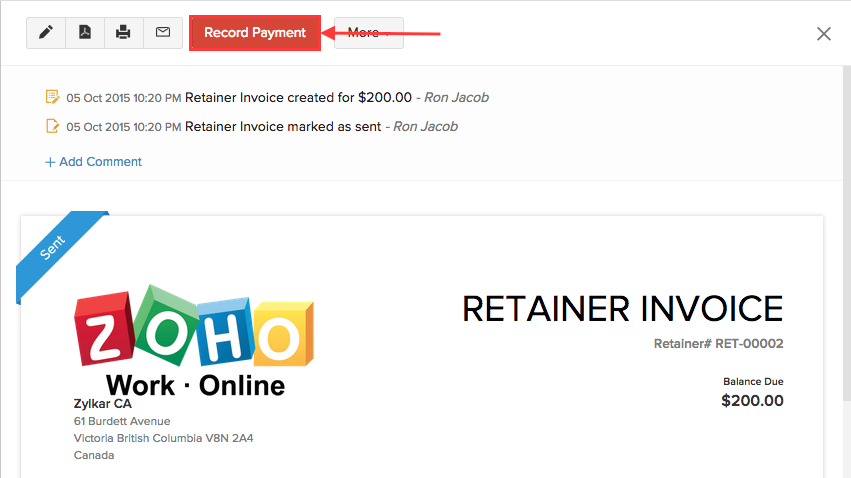 Record Payment