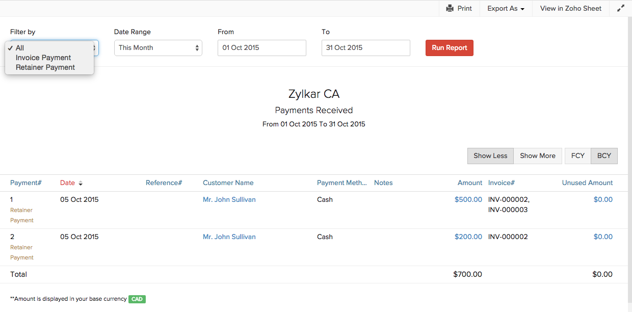 Payment Received