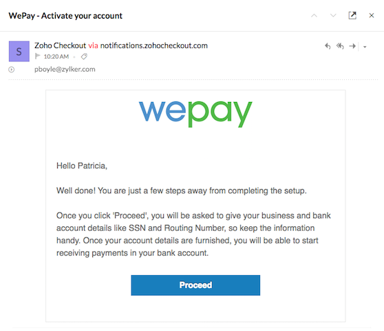 WePay email