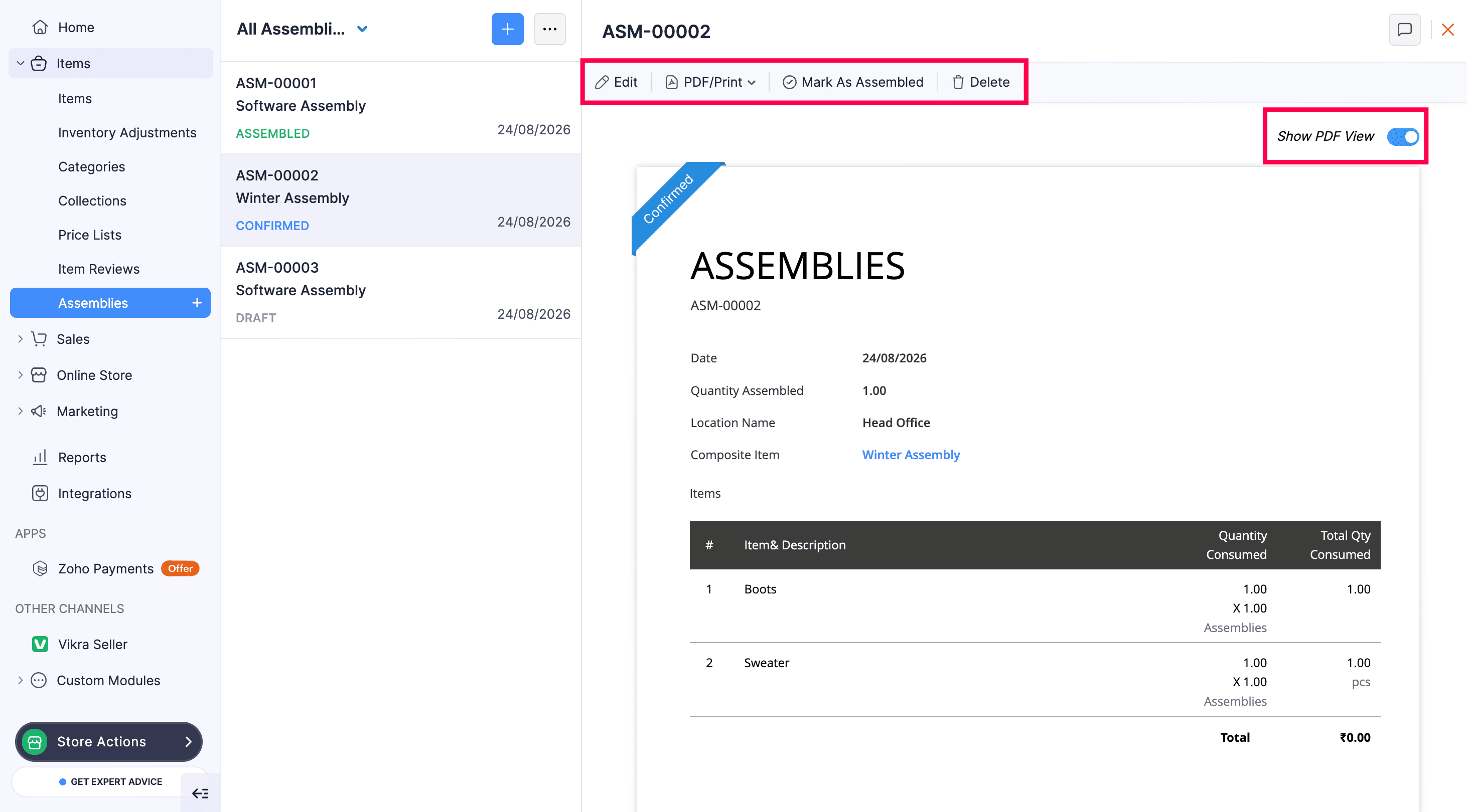 Manage Assemblies