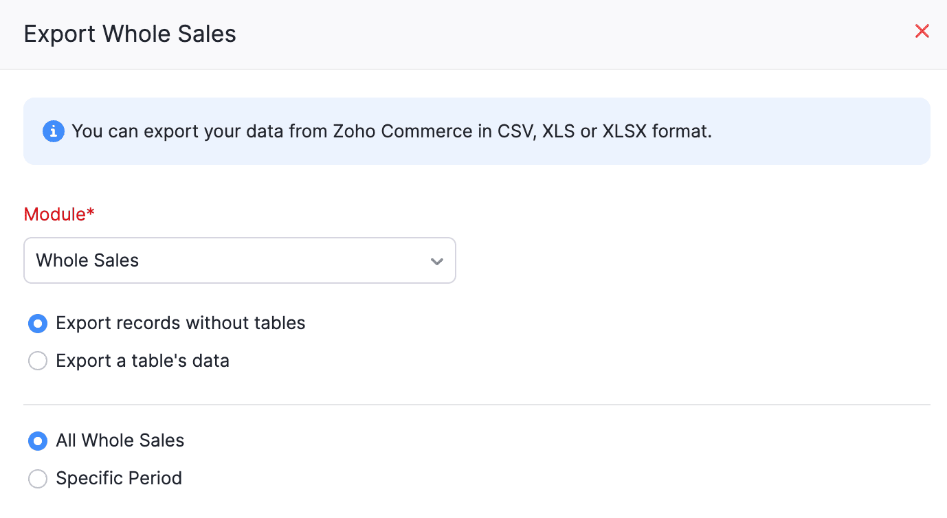 Export a custom module's records or tables