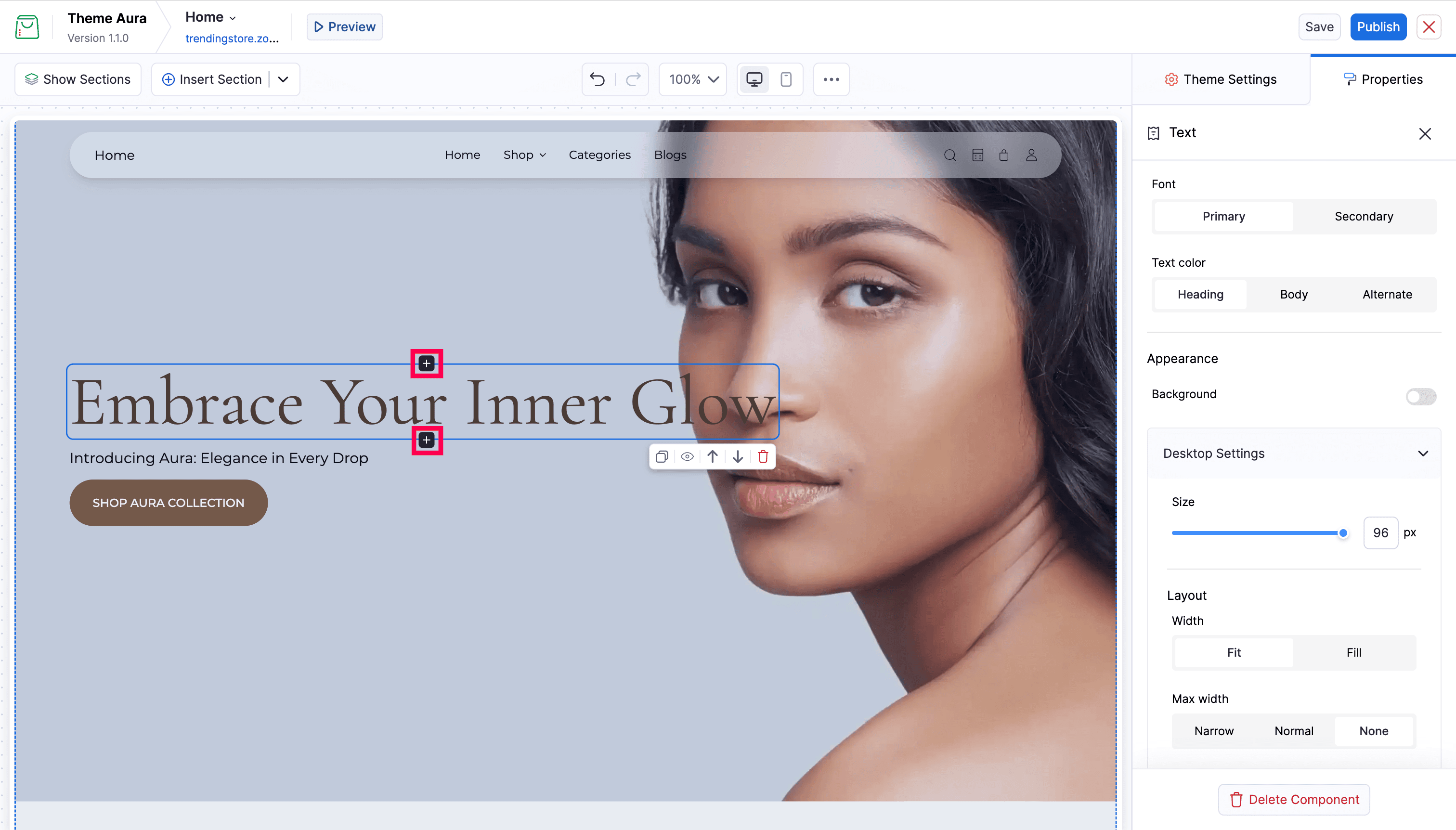 Add Block from Canvas
