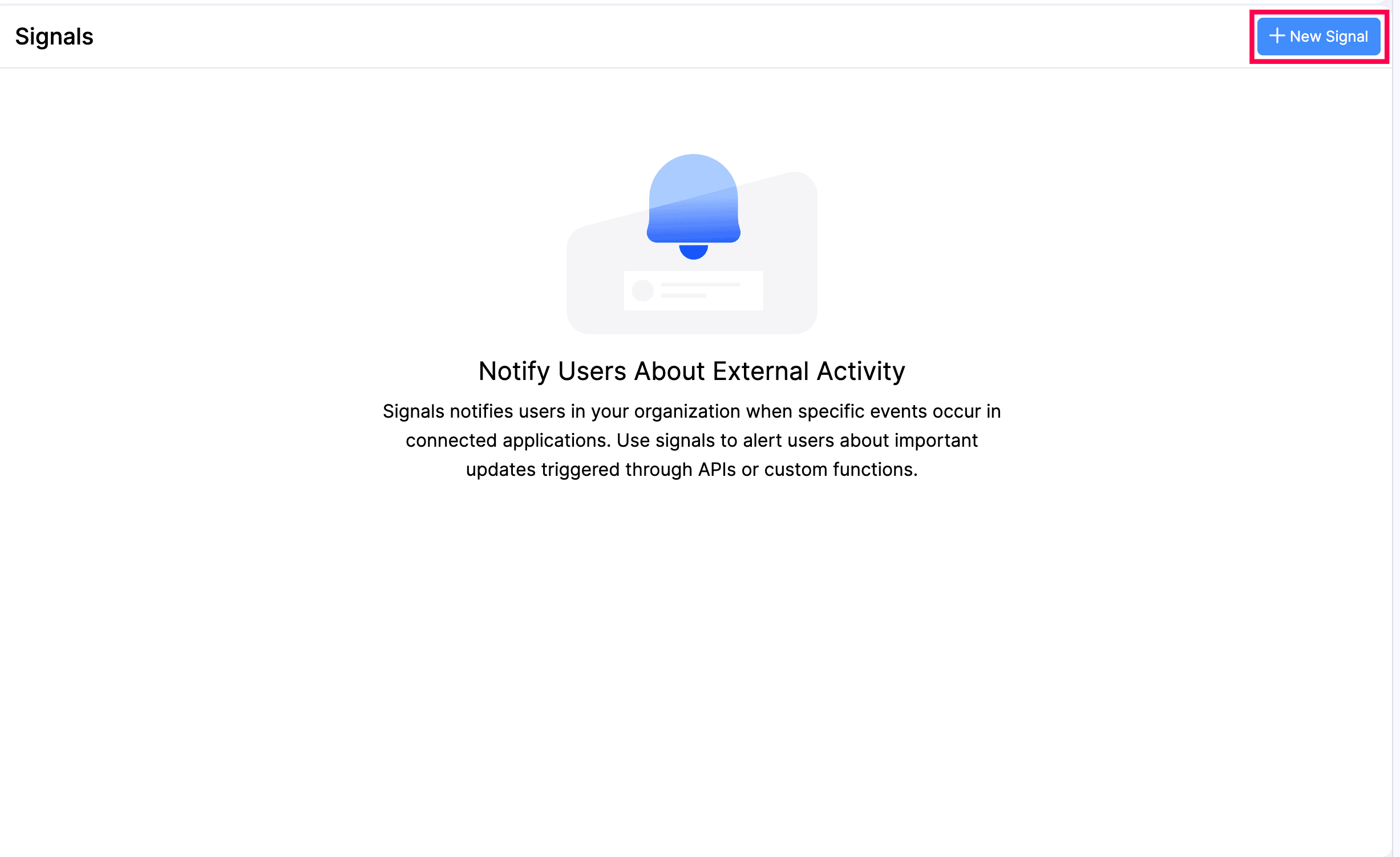 Click + New Signal