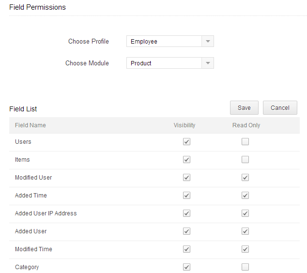 Set access permission for fields Help Zoho Creator