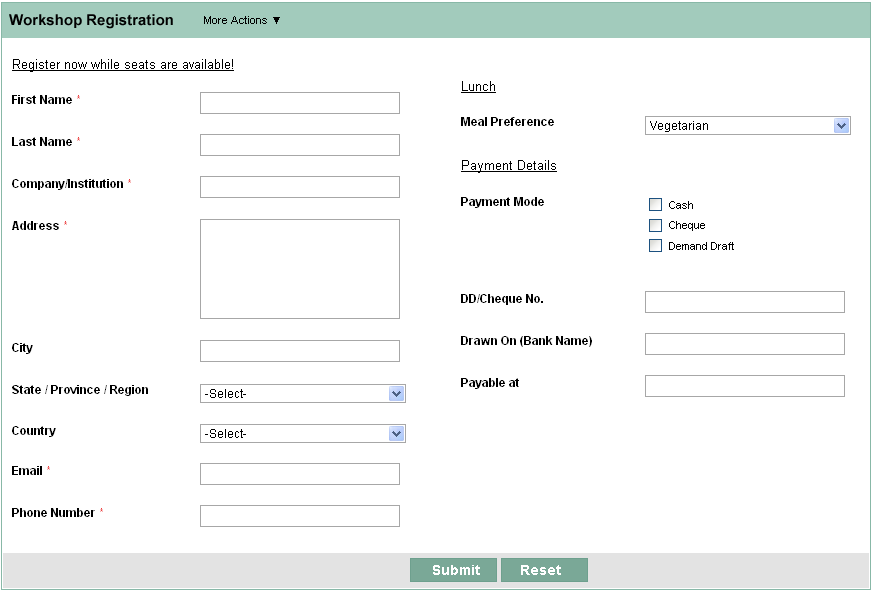 Pics Photos - Sandle Registration Form Html Student