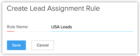 assignment rule zoho crm