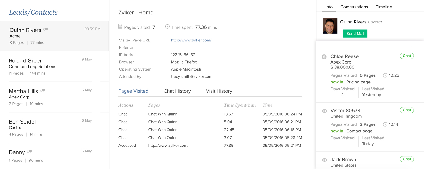 Lead Management Software CRM Sales Leads Zoho CRM