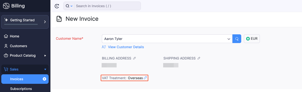 Overseas VAT Treatment