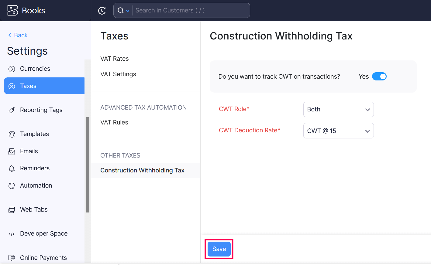 Construction Withholding Tax