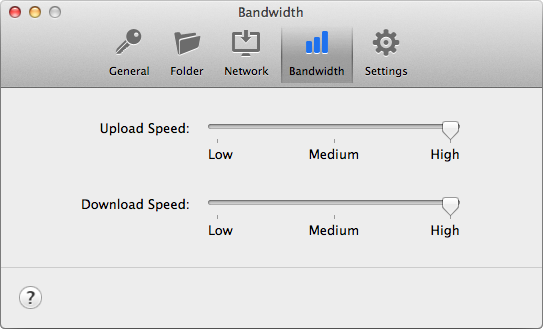 Bandwidth Settings