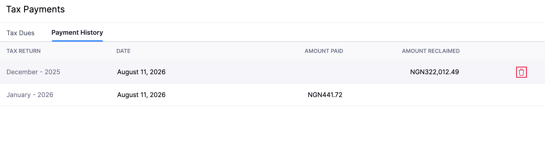 Delete Claim or Payment