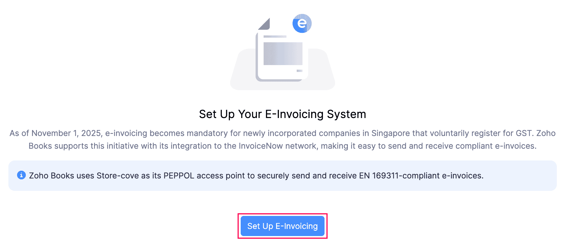 Setup E-invoicing