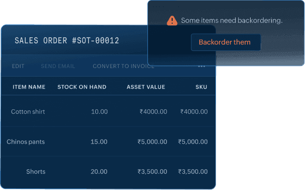 Manage back-orders without losing the sale
