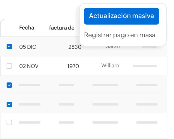 Informes divisionales sobre las deudas de facturas