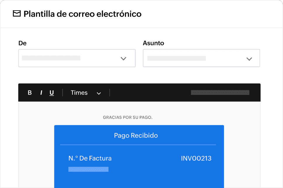 Personalización de la plantilla de correos electrónicos