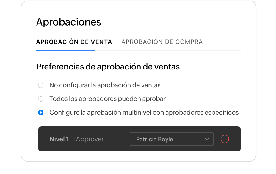 Establece mecanismos de aprobación