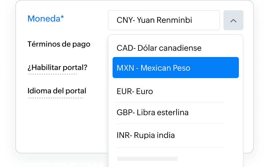 Administra varias monedas