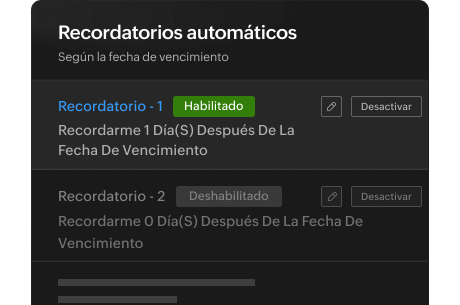 Recordatorios de pagos