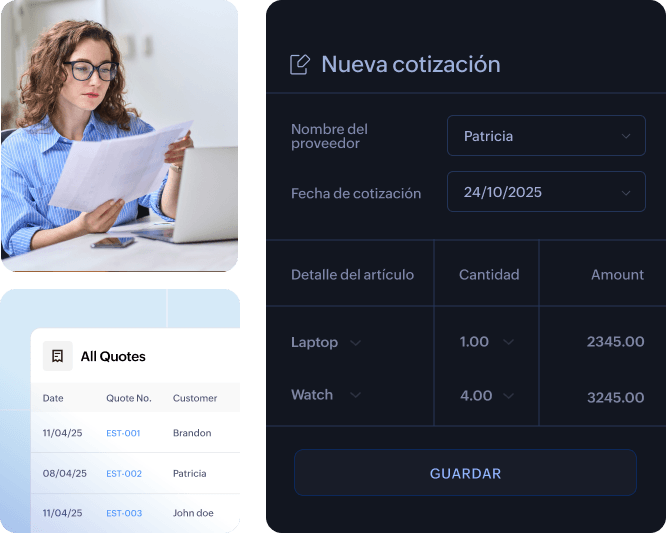 Crea, envía y realiza un seguimiento de cotizaciones con facilidad