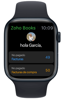 Aplicación de contabilidad para Apple Watch