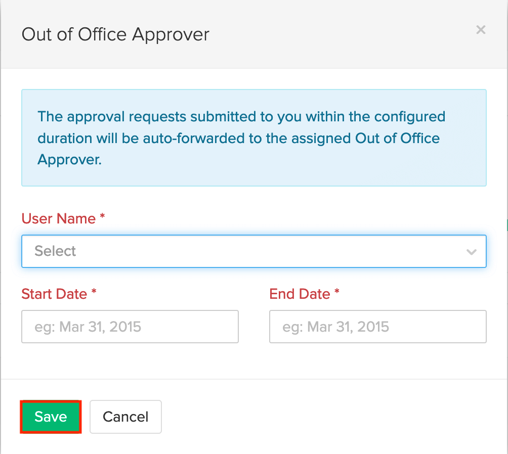 Out of Office Approver