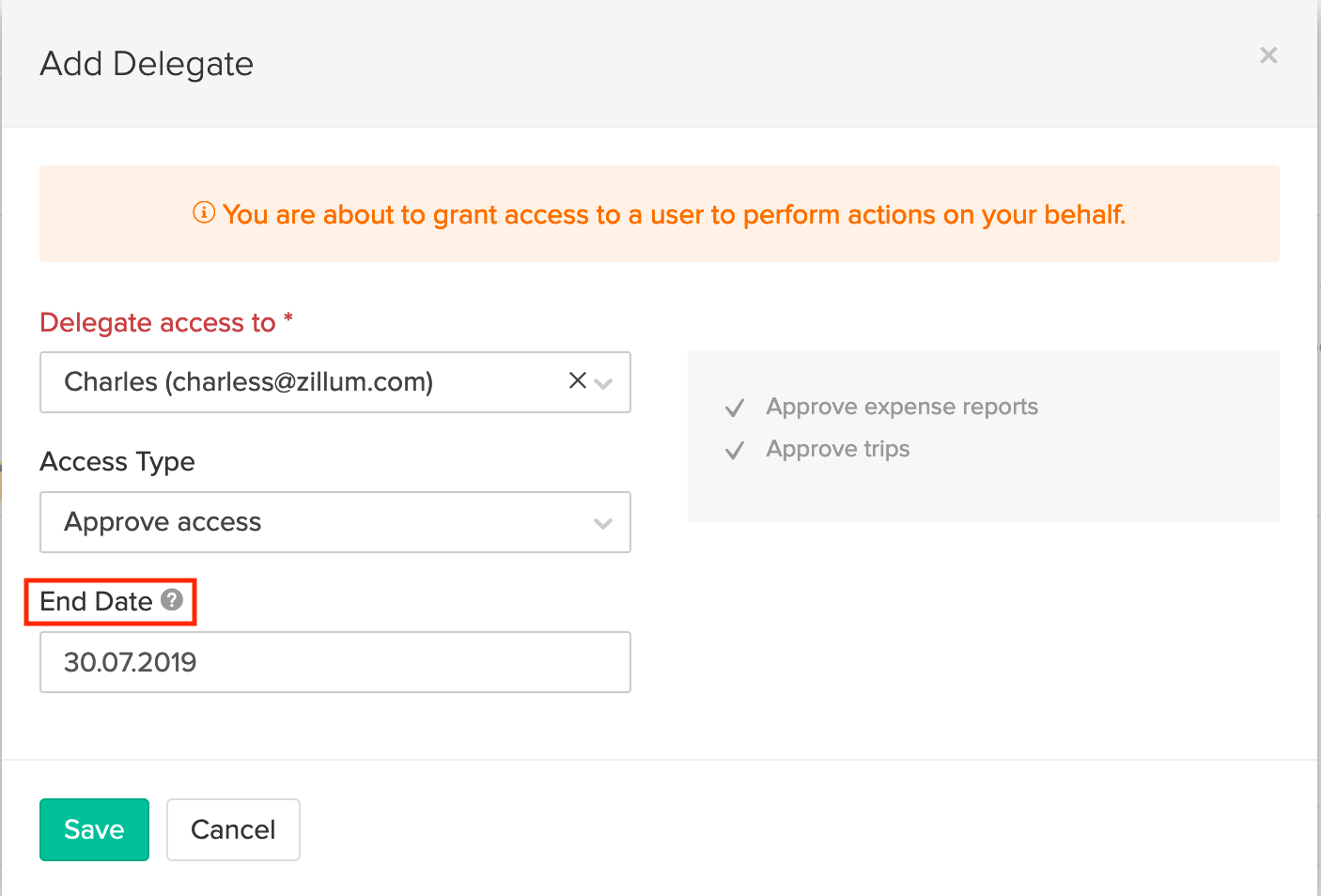 Set access expiry for Delegation