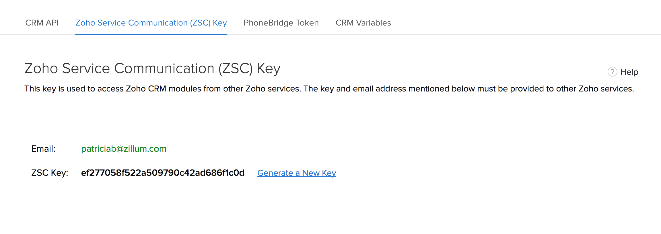 Generate ZSC key