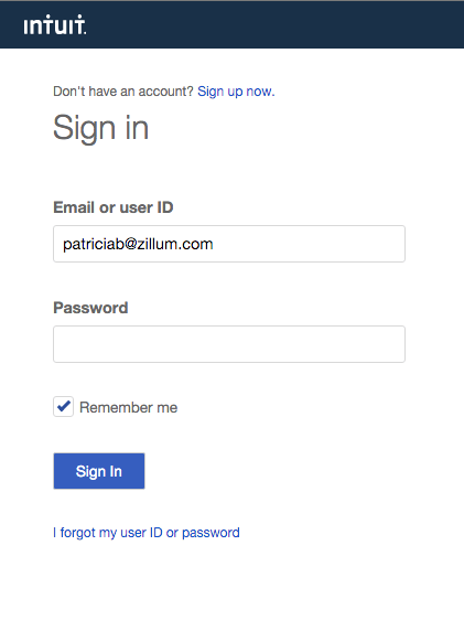Authorizing QuickBooks setup