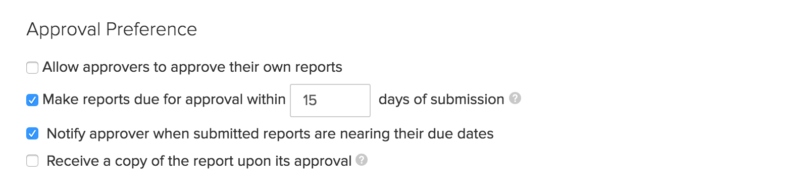 Configuring Approval Preference