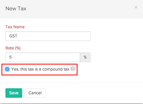 Create Compound Tax