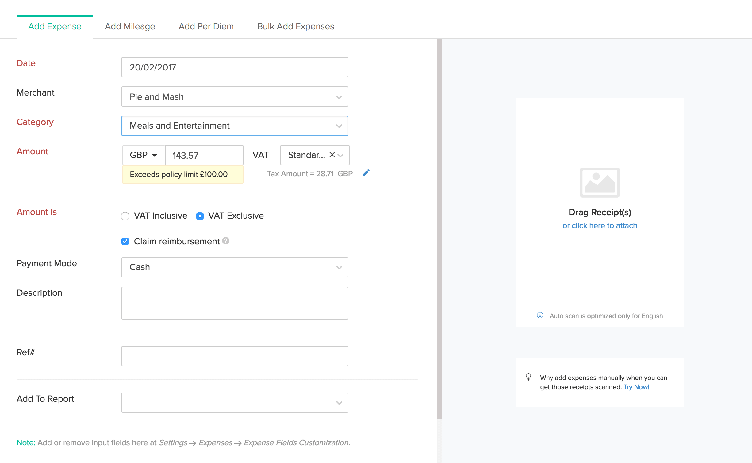 VAT User Guide Zoho Expense