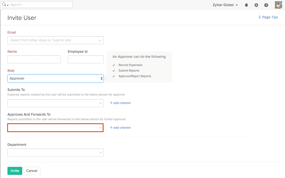 approves and forwards to